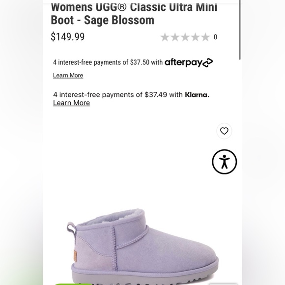 Women’s UGG Classic Ultra Mini Boots in Sage Blossom size 8 - Picture 6 of 7